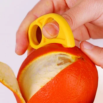 5pcs Oranžna Lupljenje Sadja Lupilnikom Mini Plastični Šipek Limone Pomaranče Citrusov Odpirač Lupilnikom Odstranjevalec Hitro Odstranjevanje Orodja