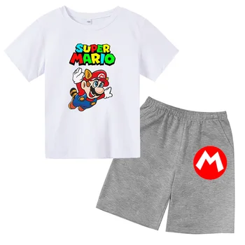 2021 Poletje Klasična Risanka Mario bros T-Shirt Obleko Harajuku Slog Klasična Mario Bros Fant Dekle Kostum Ulica T-Shirt