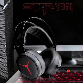 Lenovo Star Y360 Žično Gaming Slušalke PC Gamer Over-the-uho Slušalke Z Mikrofonom Slušalke Za PC Računalnik Uho Slušalke