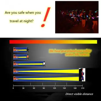 Odsevni Opozorilo Lučka za Nočno Hojo, Kolesarjenje Varnost Luči LED Utripa Nočni Tek Svetlobe Zapestnica Kolesarske Opreme,