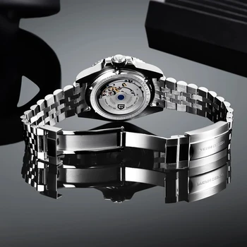 Novi PAGANI DESIGN Reloj Hombre Moških Mehanska ura Luksuzni Safirno Steklo GMT Ura iz Nerjavečega Jekla Nepremočljiva Samodejni Watch