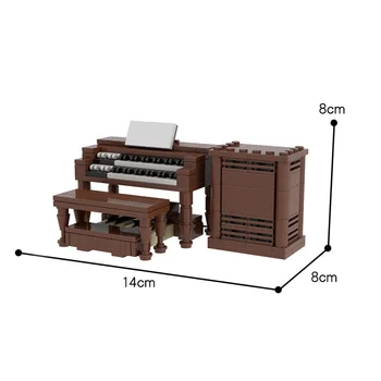 Buildmoc Ideje Harmonium Hammond B3 z Leslie Speaker Kabinet Ustvarjalca Strokovnjak Klavir Model Gradnike, Igrače Za Otroke