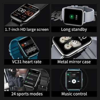 SENBONO Smartwatch Moški Šport Klic Spomnil, Fitnes Tracker Zapestnica Ženske Nepremočljiva Srce Rater Ura za IOS Android Smart Watch