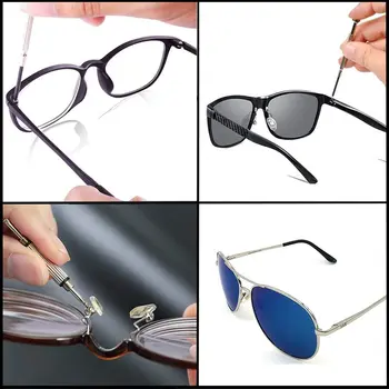 Eyeglass Popravilo Kit Sončna Očala Popravilo Kit S Nos Blazinice Vijaki Izvijač Pinceta Za Watch Ura Spektakel Popravila