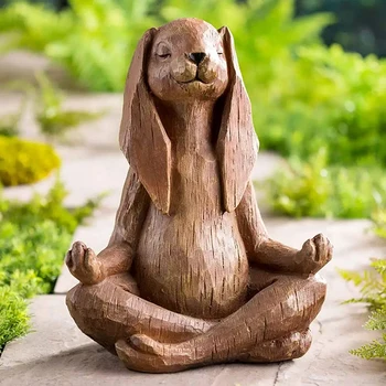 Meditacija Živali Smolo Obrti Kip Zajec Joga Figur Skulpture V Zaprtih Prostorih Doma Dekoracijo Prostem Vrt Park Ornament