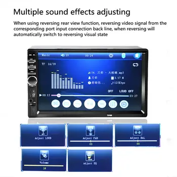 2 Din Avto Multimedijski Predvajalnik Videa 7 Palčni Universal 2DIN LCD Zaslon na Dotik, Bluetooth, FM Auto Audio Podpora za Avto Multimedijski Predvajalnik