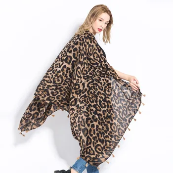 Moda za Ženske Leopard Tiskanja zimski Šal bombaž šal šal Toplo Velike Šali in obloge foulard femme cachecol ženski ukradla