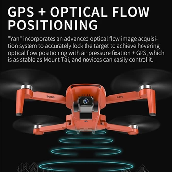 SG108 4k Dual Camera True Professional GPS, Wifi 5G Quadcopter FPV Brushless 1km 25mins Let RC Helikopter Brnenje pod 250 g
