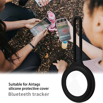 Za Apple Airtag Silikonski Zaščitni Pokrov Lokacijo Tracker Zaščitnik Primeru Lupini Z Paščka Za Apple Airtags Anti-izgubljene Naprave