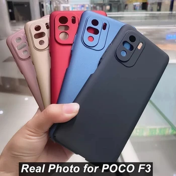 Za Xiaomi POCO F3 Primeru Mat Oklep Plastičnih Slim Trdi PC Pokrov za Xiaomi POCO Pro X3 X3 NFC POCO M3 REDMI 9A 9 9C Shockproof