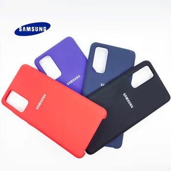Originalni Samsung Galaxy S20/S21 Plus Tekoče Silikona Primeru Silky Soft-Touch Konča Nazaj Zaščitni ovitek Za Samsung s20 s21+ pac