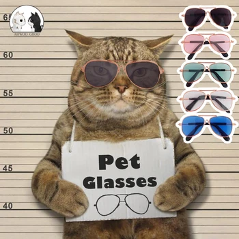 2021 Novi Izdelki za Hišne živali Moda Mačka sončna Očala Razmislek Oči Obrabe, ki Plujejo pod Očala za Majhen Pes, Mačka Pet Fotografij Rekviziti Dodatki