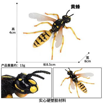 Simulacija Živali Insektov Model Številke Trdna Čebel Wasp PVC Miniaturni Akcijska Figura Otrok Izobraževalne Igrače, Fantje Zbrati Darila