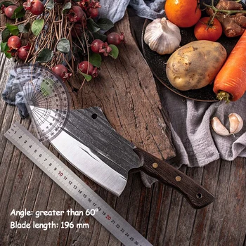 Kovani kabelski nož gospodinjski kuhinjski nož oster nerjavečega jekla ribe nož za rezanje mesa longquan majhna sekira, nož
