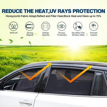 Avto Sonce Odtenek Magnet Okno Dežnik Blokira UV Žarke, Zložljive Očesa sončnega Zaščitnik Avto Zavese Za Toyota RAV4 2019 2020 2021