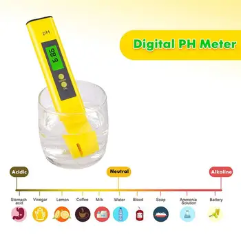 Digitalni PH Merilni Pero Z Clear LCD, Točne, Zanesljive Kakovosti Vode Tester, Alkalne Kisline Meter Za Urin In Vino