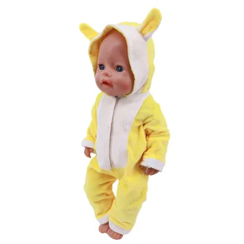 Pliš Pižamo Živali Tiskanja Lutka Obleko Za 18-inch Ameriški Lutka Dekle&43 cm novorojenčka,Generacije Dodatki Živalski Ušesa,Igrače