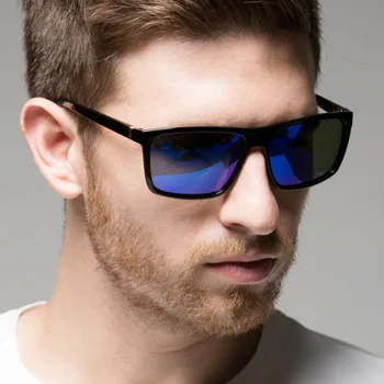 2021 sončna Očala Moških Buljiti Kvadratnih Ogledalo sončna Očala blagovne Znamke Design UV400 Zaščito Odtenki Oculos De Sol Hombre Očala Voznik
