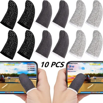 10Pcs Gaming Prst Rokav Dihanje Roke Za Igre Anti-Znoj Zaslon na Dotik Prsta Posteljice Kritje Občutljive Mobilne Dotik