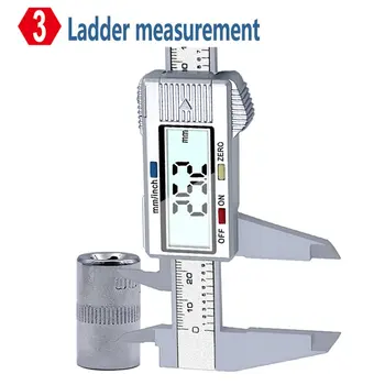 Vernier Kaliper 0-150mm 6 inch Merilno Orodje, Plastika LCD Digitalni Elektronski Ogljikovih Vlaken Vladar Merilnik Mikrometer