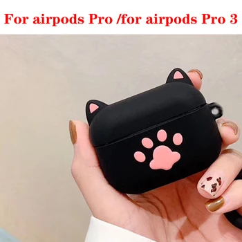 Za airpods Pro Za airpods 1/2 Primeru Luštna Mačka Risanka Lep silikonski Zaščitni Pokrov Za letalski stroki Pro 3 Brezžične Slušalke Primeru