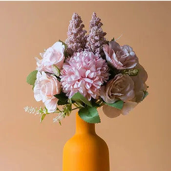 Sodobno Keramično Cvetlične Posode, Osebno Vaza za Umetno Cvet (Oranžna, Modra, Rumena) Nov Slog 2021