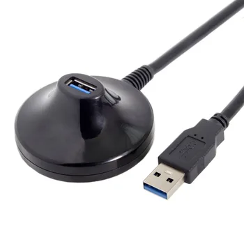 0,8 m Desktop USB 3.0 Tip A Moški Ženski Podaljšanje Podatkov Zaračuna Kabel s Stojalom Znanja Zaščiten