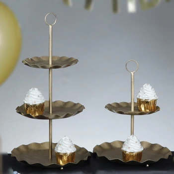 Vintage Zlati Torta Sinonim za svate, Dekoracijo Cupcake Sadje Hrane Pladenj Macaron Cupcake Plošče Dom Servis