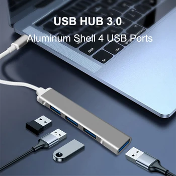 USB 3.0 Hub USB 3.0 4 Port Multi Splitter Adapter 3 Hab za izmenični Tok OTG Več Expander 2.0 USB3 Središče s Stikalom za PC