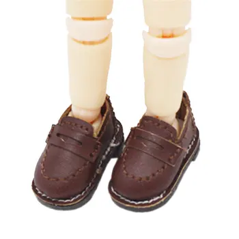 OB11 baby čevlji Novo Črno rjave barve 1 / 12 bjd usnjeni čevlji Za obitsu visoko-top usnjeni čevlji SVOJIH gline človek lutka dodatki