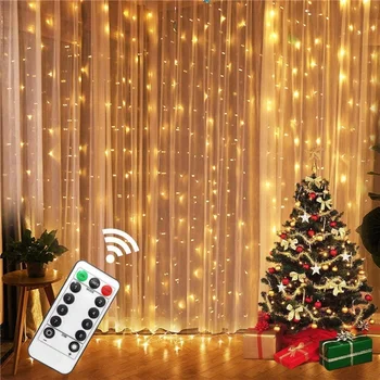 3M USB LED Zavese novoletne Lučke LED Garland Pravljice, Božični Okraski, na Oknu Festoon z Oddaljenim Dekoracijo za Dom