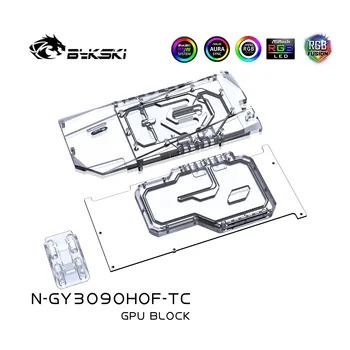 Bykski Vode Blok uporabite za GALAX RTX 3090 HOF EXTREME GPU / Video Kartice / Baker Blok / Backplate Hlajenje / RGB AURA