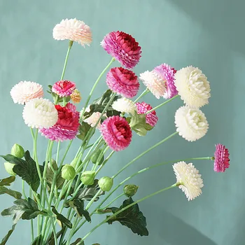 NOVE Ping Pong chrysanthemum daisy umetne rože dom dekoracija poroka foto studio fotografija flores