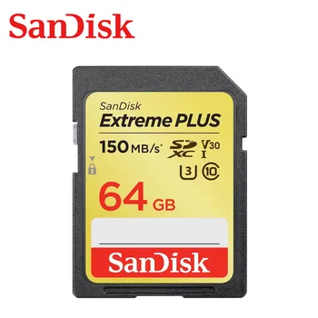 SanDisk Pomnilniško Kartico Extreme SDHC/SDXC Kartica SD 4K UHD 128GB 64GB C10 U3 V30 Visoke Hitrosti 150MB/S 32GB 90MB/S UHS-1 Flash Kartice