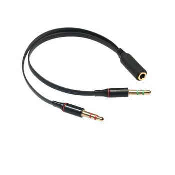 2021 Nov Cepilec Slušalke Jack 3.5 Mm Stereo Audio (Stereo Zvok Y-Razdelilnik Moški-Ženski Kabel, Adapter Mikrofon Vtič Za Slušalke