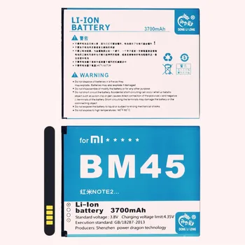 Novo BM45 3700mAh Donglilong Baterija Za Xiaomi Hongmi Opomba 2 Rdeči Riž Note2 Visoke Kakovosti Poslovnih Baterije S Številko za Sledenje