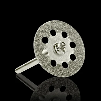 10pcs Diamond Motnega Diamond Prevlečeni Dvojni Stranski Rezanje Plošč Cut Rezilo Brusni Disk za Dremel Rotacijski Orodja 20/22/25 mm