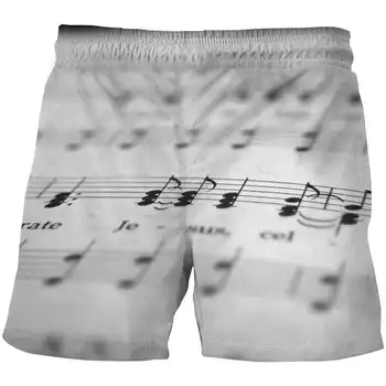 4-14 Let Stari Otroci 3D hlače Fantje Dekle Pisane glasba ugotavlja modni Tisk hlače 2020 Poletje Otroci hlače