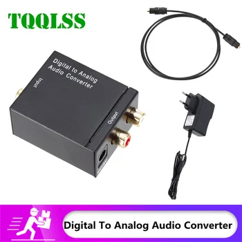Digitalno Analogni Avdio Pretvornik Audio Optični Toslink Koaksialni Signal, da RCA R/L Audio Dekoder SPDIF ATV DAC Ojačevalnik