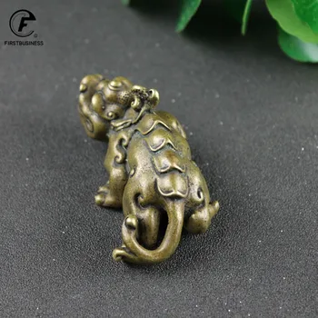 Antik Medenina Mitološki Zveri Figurice Retro Baker Živali Kirin PIXIU Majhen Kip Namizno Dekoracijo Pribor Ornament