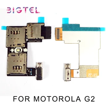 5 Kos/Veliko Test Ok Za Motorola Moto G2 XT1068 XT1069 Sim Card Reader Pladenj za Mikro SD Pomnilniško Kartico sim v Režo Flex Kabel Del